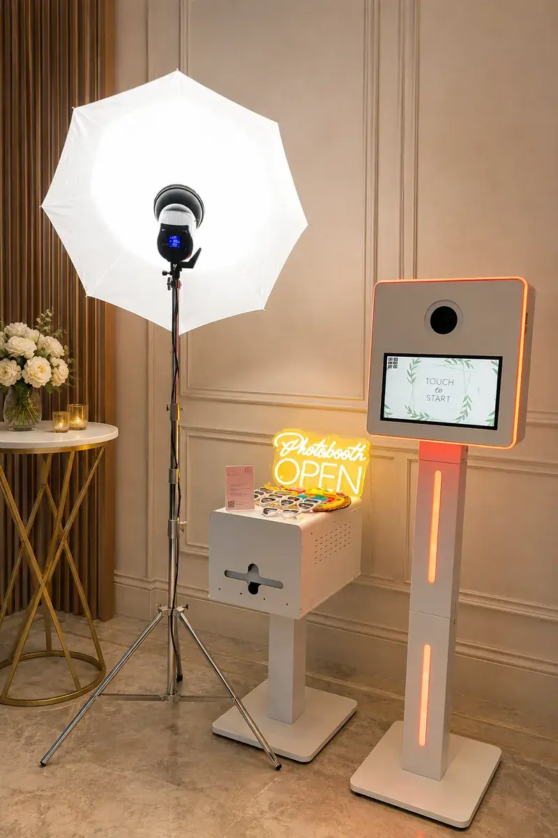 Borne photobooth moderne prête à louer