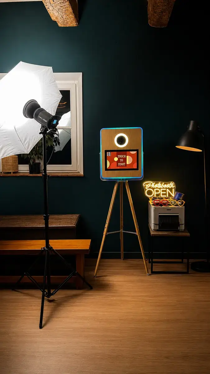 Photobooth installé sur le lieu de l'événement
